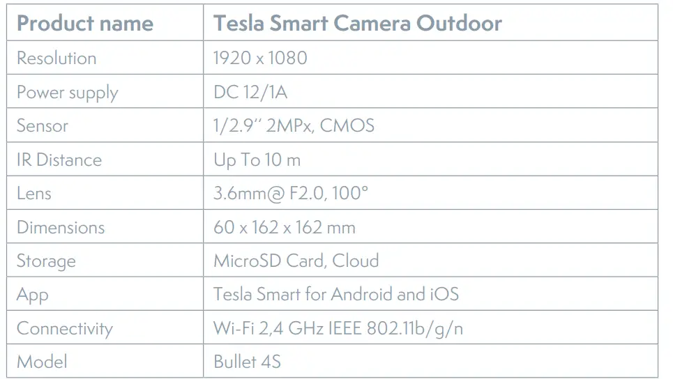 TESLA TSL-CAM-4S Smart Outdoor Camera 6