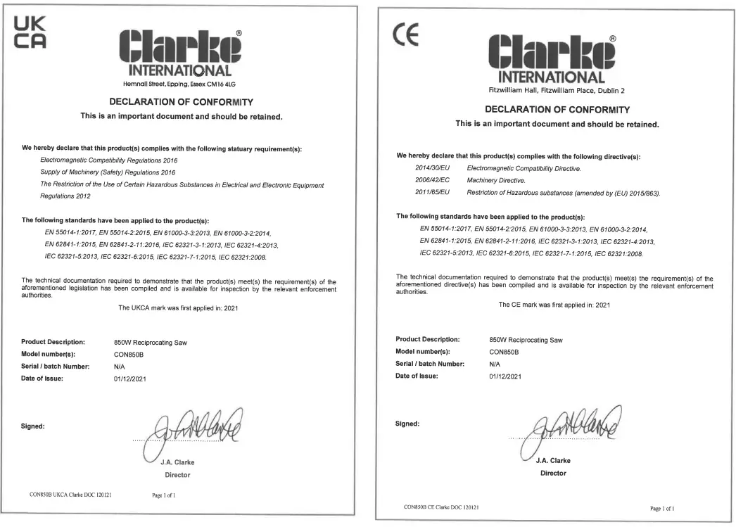 Clarke-CON850B-850W-(230V)-Reciprocating-Saw-fig-12