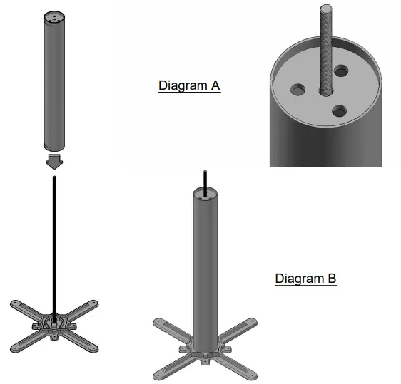 dams Boardroom Table Trumpet Base - 10