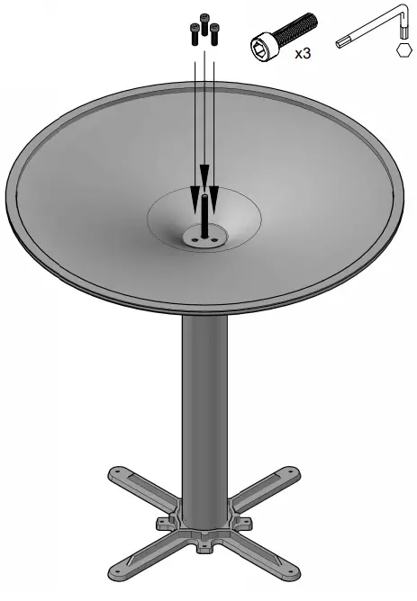 dams Boardroom Table Trumpet Base - 12