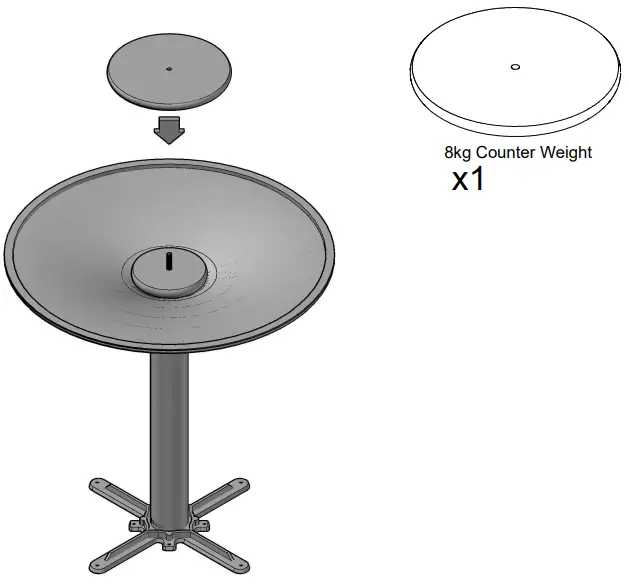 dams Boardroom Table Trumpet Base - 14