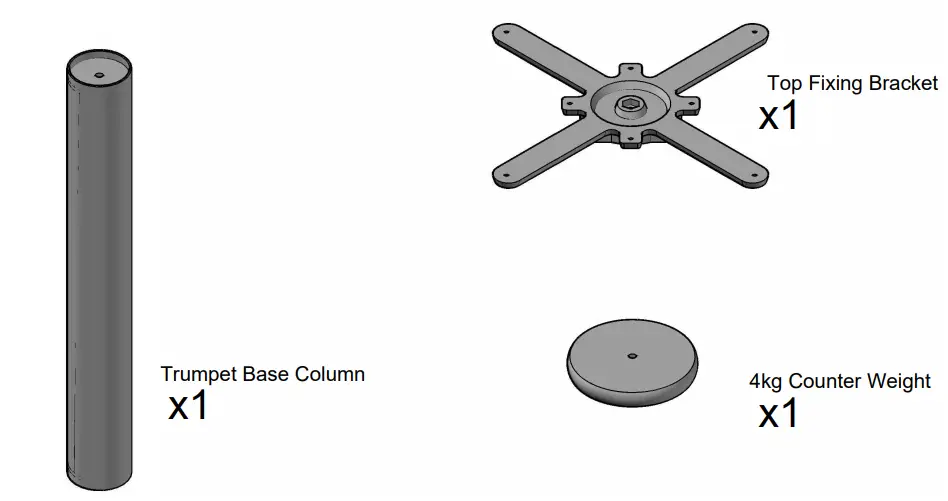 dams Boardroom Table Trumpet Base - 6