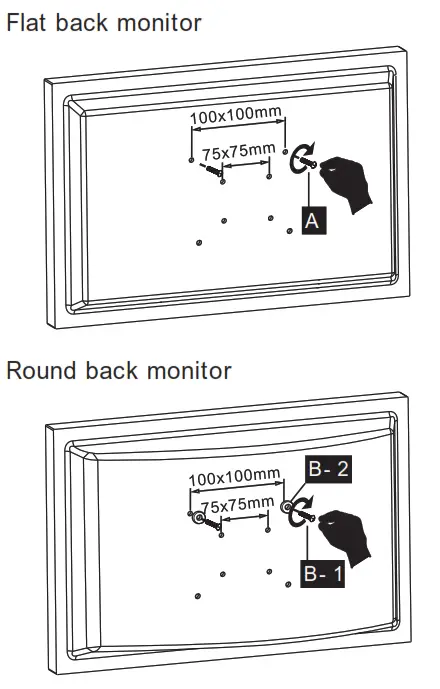 ErGear Monitor Desk Mount-----Flat back monitor