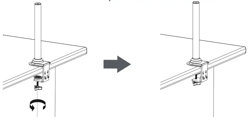 ErGear Monitor Desk Mount----Secure the base to the desktop