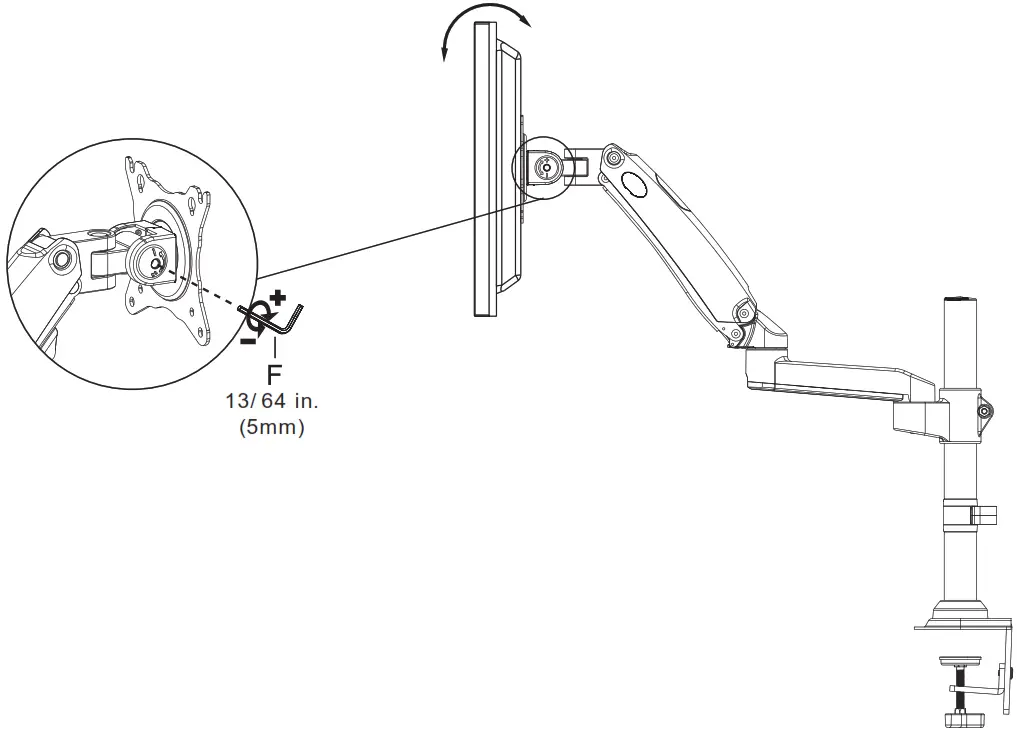ErGear Monitor Desk Mount-----Step 6 Tilt Adjustment
