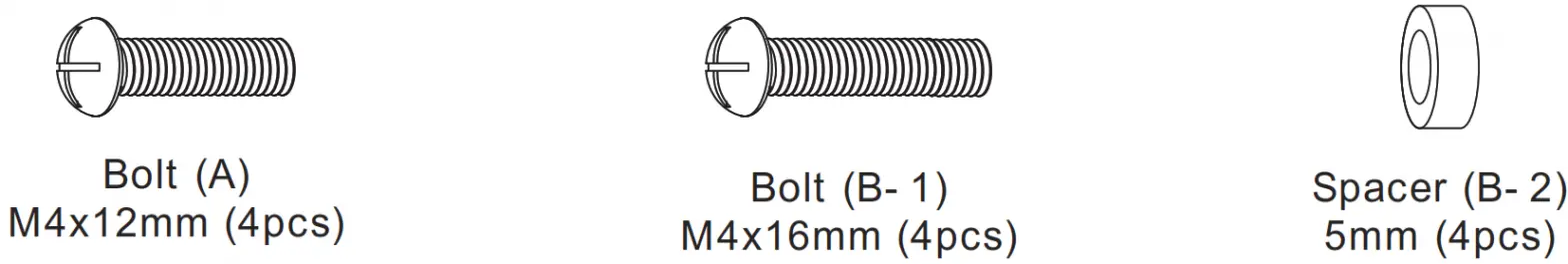 ErGear Monitor Desk Mount-----Supplied Parts and Hardware