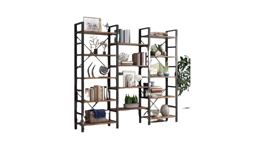 Tribesigns Hoga-c0588 Rustic Brown Triple Wide 5 Shelf Etagere Bookcase Instruction Manual Tribesigns Hoga-c0588 Rustic Brown Triple Wide 5 Shelf Etagere Bookcase Instruction Manual