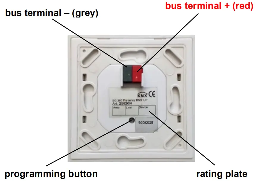 niko 25020N Swiss Garde 360 Presence KNX UP - rear view