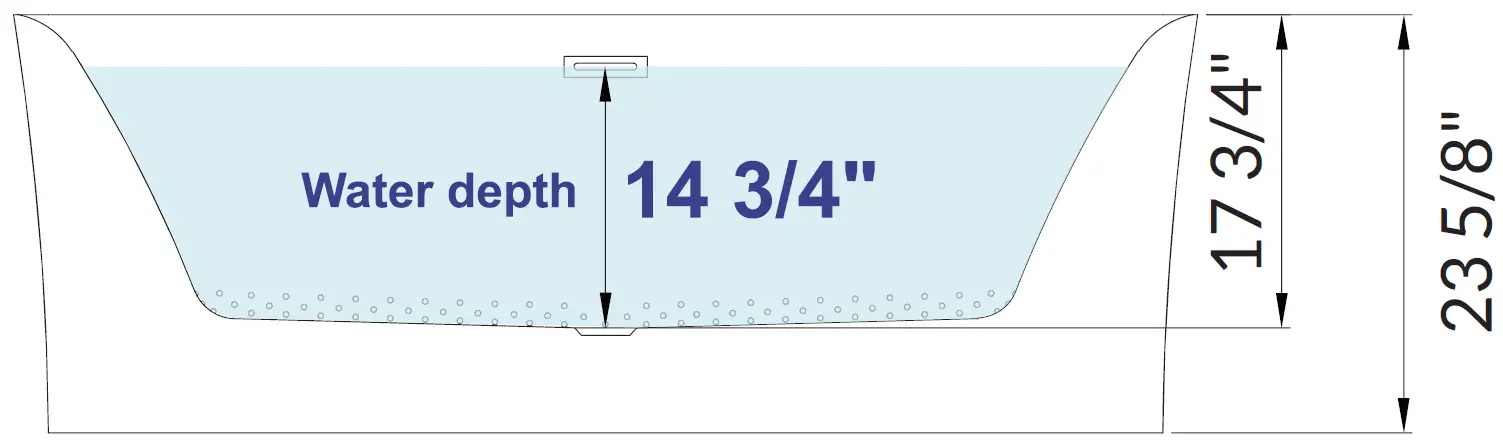 WOODBRIDGE HBT6086 Acrylic Flatbottom Double Ended Air Bath Bathtub with Chrome 02