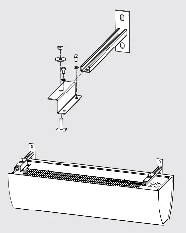 FRICO PS210E09 Thermozone Portier - Wall mounting kit