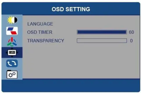 electriq 15.8 INCH PORTABLE DISPLAY - OSD SETTING