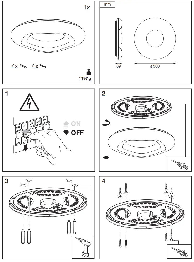 LEDVANCE Smart Orbis Cromo Ceiling Light LED Smart Plus - fig