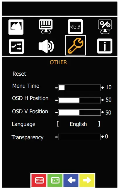 OSD Menu OTHER