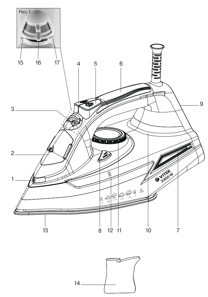 VITEK VT 8347 Steam Iron