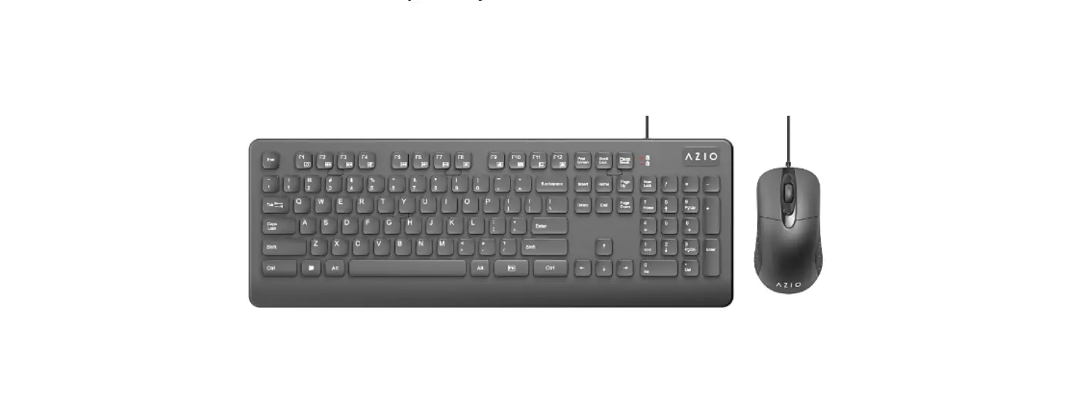 Azio Km535 Antimicrobial Protection And Waterproof Keyboard And Mouse Combo User Guide