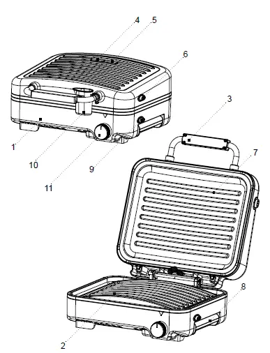 BRAYER-BR2000-Electric-Grill-Press-fig-1