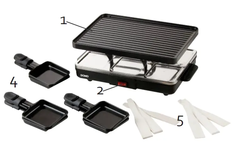 DOMO DO9188G Grill Raclette fig (1)