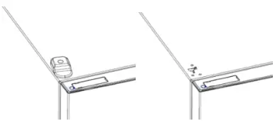 Remove the top hinge cover - left