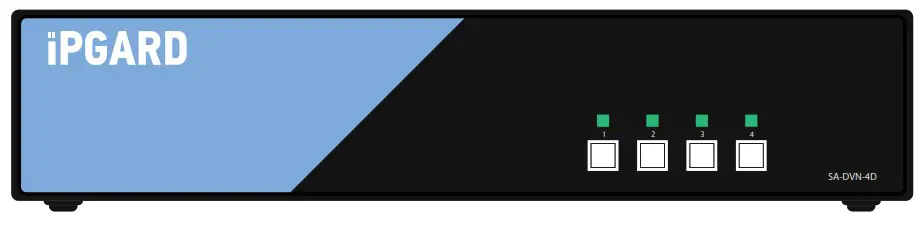 iPGARD SA DVN 4D 4 Port Dual-head Secure Pro DVI I KVM Switch - Cover
