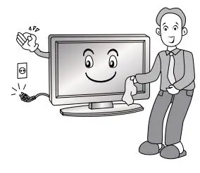 CHiQ L40G7H Full HD Android Smart LED TV User Manual - Clean only with a dry cloth