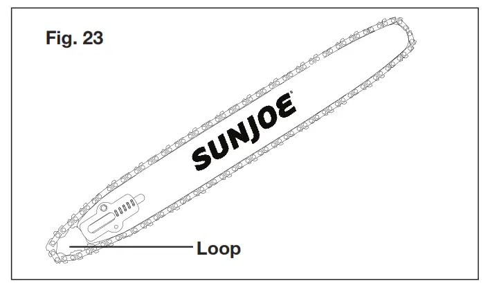 SUN JOE 24V X2 CS16 RM Cordless Chain Saw - fig423