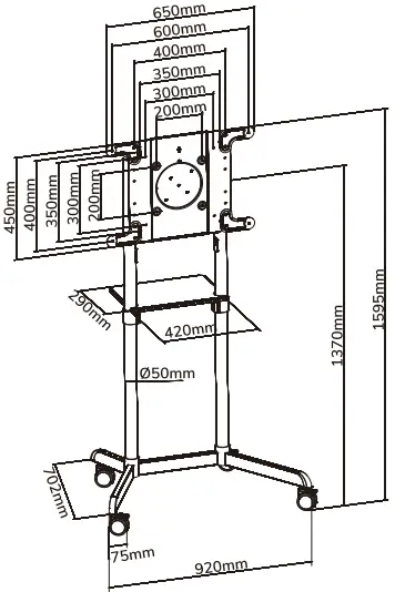 Neomounts NS-M1250BLACK Floor Stands-fig2