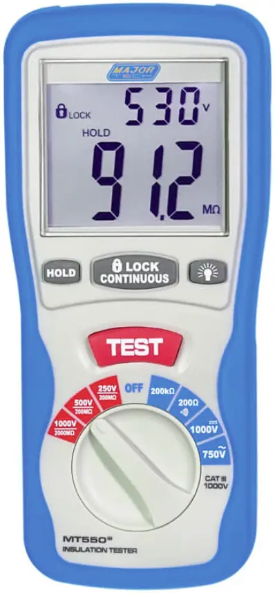 MAJOR TECH MT550 Digital Insulation Tester