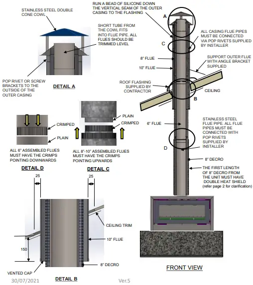 Celestial 900 Freestanding Information For Raked Ceiling