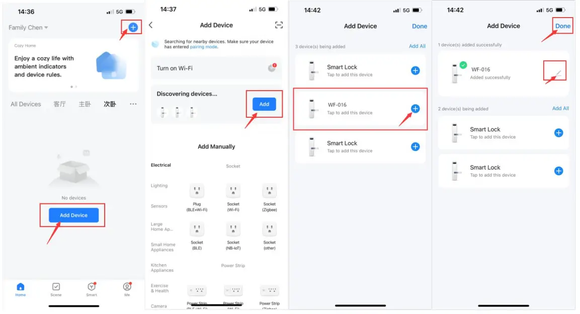 Shenzhen Huafu Intelligent Technology 2A9P7WF Smart Lock app 1