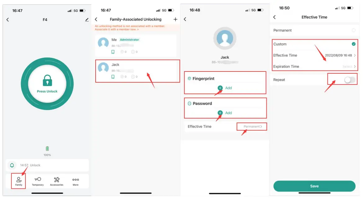 Shenzhen Huafu Intelligent Technology 2A9P7WF Smart Lock app 4