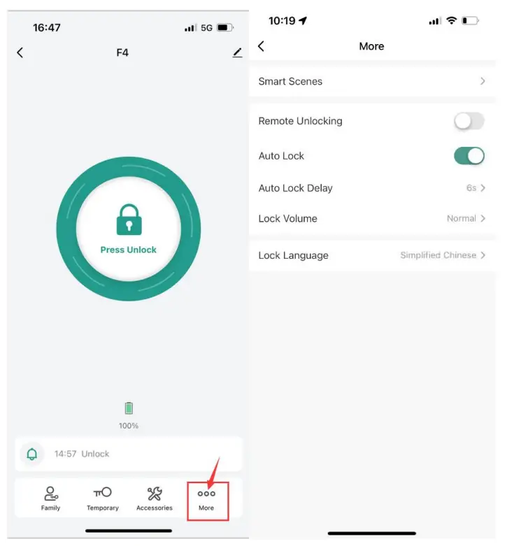 Shenzhen Huafu Intelligent Technology 2A9P7WF Smart Lock app 8