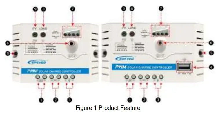 EPEVER LS E EU Series 5A 30A PWM Charge Controller
