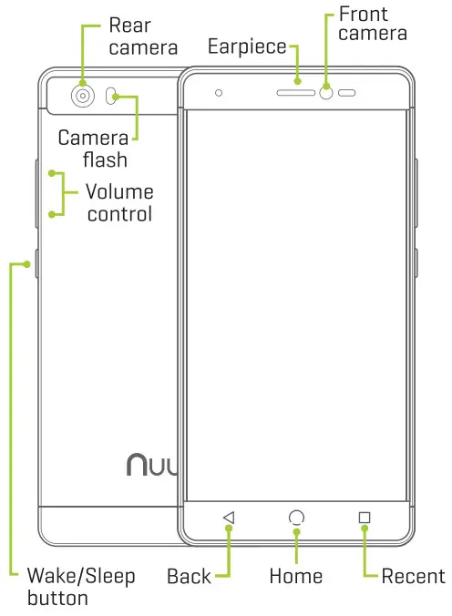 nuu mobile M3 Smartphone - Back