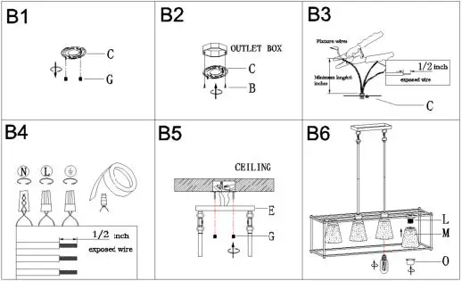 ZEVNI-A04757-Tobey-33-Inch-Wide-Black-Kitchen-Island-Light-05
