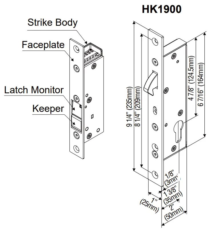 GIANNI INDUSTRIES GK1900 Series Electric Strike fig 2