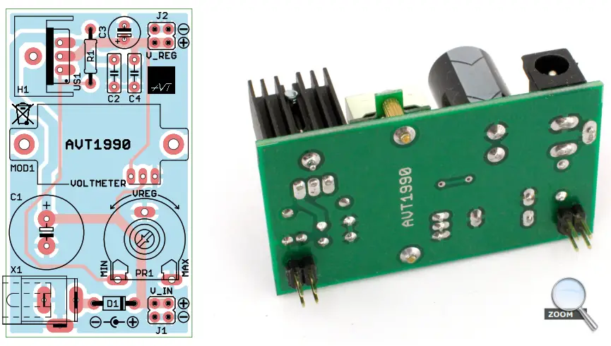 AVT kits AVT1990 Adjustable Power Supply for Contact Boards - 2
