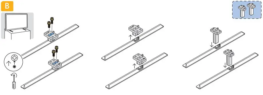 PHILIPS 8505 series 4K UHD LED Android TV User Guide - Attach Screw in Stand