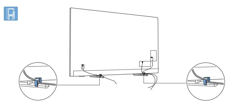 PHILIPS 8505 series 4K UHD LED Android TV User Guide - Cable Managment