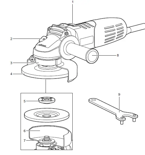 RYOBI RAG600-115 Angle Grinder 29