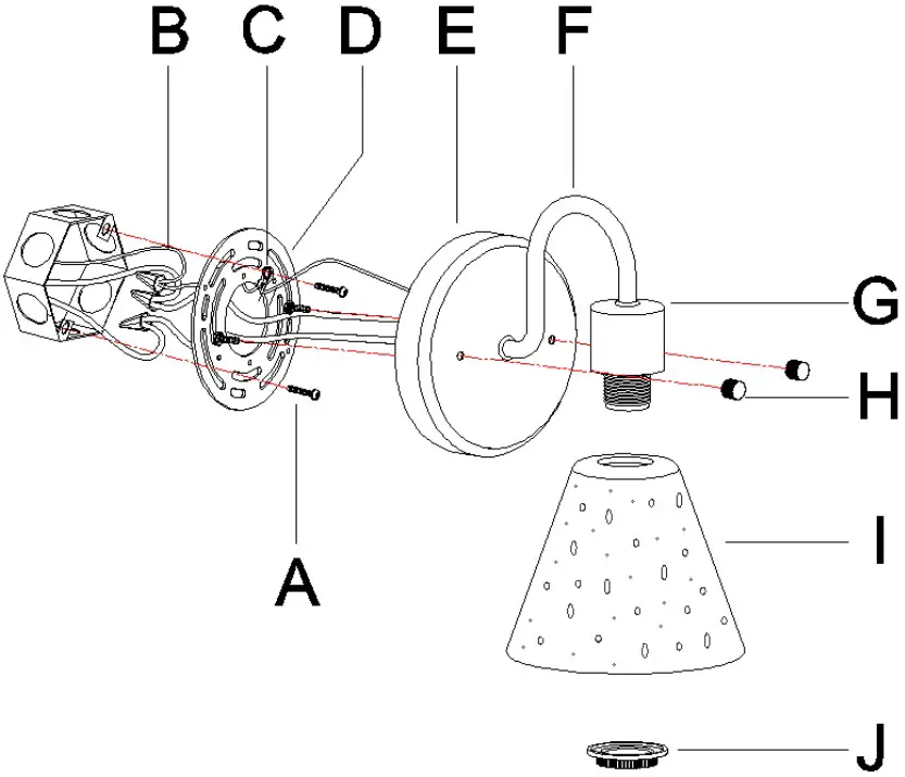 ZEVNI A04773W1 Freyde 28 Inch Wide Vanity Light - Parts Including