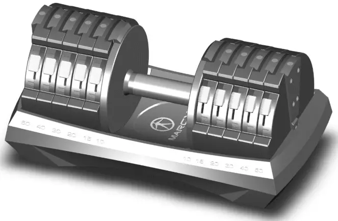 MARCY ADDB 6198 MetaWeight Adjustable 50 lb Dumbbell Set - cover
