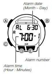 CASIO Watch 3468 - Alarms