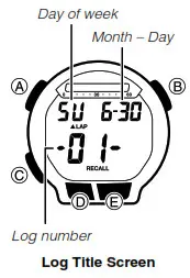 CASIO Watch 3468 - Recall Mode