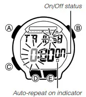 CASIO Watch 3468 - To configure countdown start time and auto-repeat settings 1