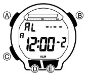 CASIO Watch 3468 - To set an alarm time1