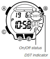CASIO Watch 3468 - To toggle the Timekeeping Mode between DST and Standard Time