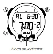 CASIO Watch 3468 - To turn Alarms and on and off
