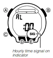 CASIO Watch 3468 - To turn the hourly time signal on and off