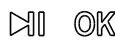 play pause and ok icon