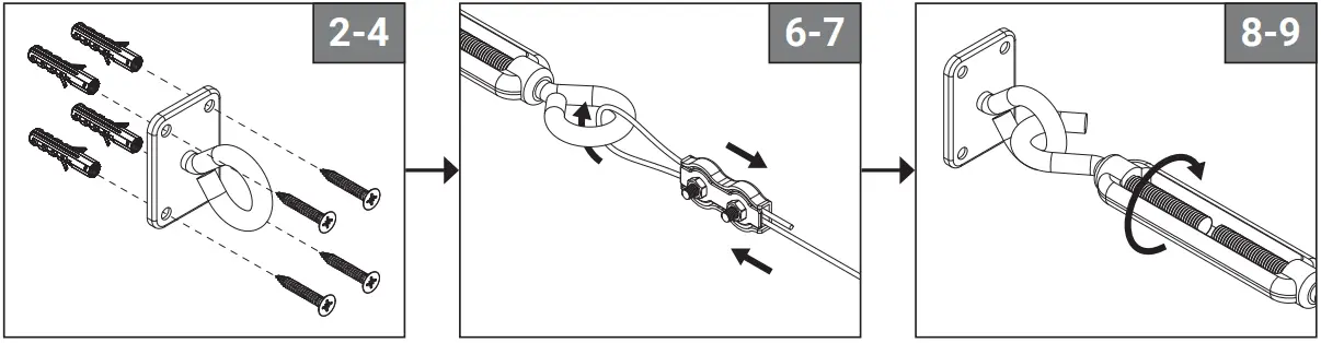 tagra 10M Festoon Lights Kit - Assembley Instructions